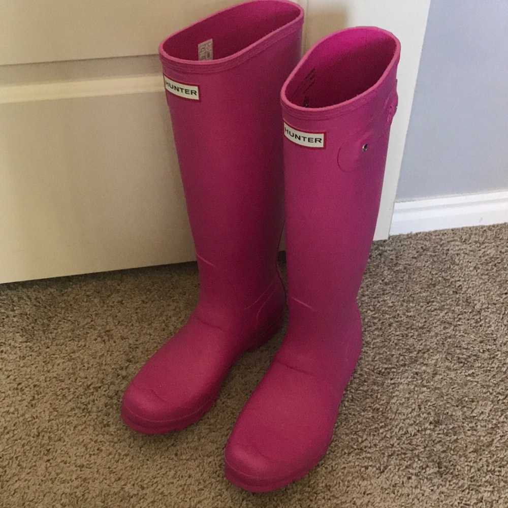 Pink Hunter Rain Boots